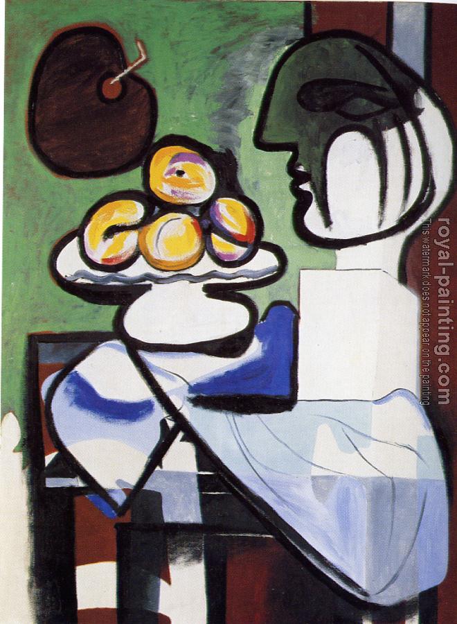 Pablo Picasso : still life with bust bowl and palette
